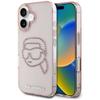 KARL LAGERFELD futerał do IPHONE 16 KLHCP16SHKHDCELP (IML Rhinestones S K Head) różowy