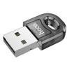 Adapter USB A bluetooth Hoco UA28 transparentny czarny