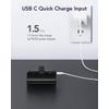 Powerbank Veger PlugOn (W0558P) PD QC3.0 2,4A 20W 5000 mAh z wbudowanym złączem Lightning czarny 0INT