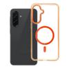 Futerał do Samsung A36 Frame Clear Hybrid Mag Cover zgodny z MagSafe pomarańczowy