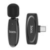 Mikrofon krawatowy bezprzewodowy USB C Hoco L15 czarny
