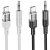 Kabel AUX Jack 3,5 mm do USB C Hoco 1,2 m UPA27 czarny