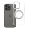 Etui na iPhone 13 PRO Frame Circle Stand zgodne z MagSafe transparentne