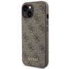 GUESS futerał do IPHONE 15 GUHCP15SG4GFBR (4G Metal Logo) brązowy