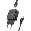 Ładowarka sieciowa do telefonu Hoco USB A 2A 10W + kabel USB A do Lightning N2 czarna