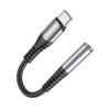 Adapter AUX Jack 3,5 mm do USB C Hoco LS33 szary