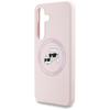KARL LAGERFELD futerał do SAMSUNG S25 KLHMS25SSKCHTCP (Magnetic Silicone Double Heads) różowy