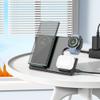 Ładowarka indukcyjna Hoco 3w1 15W kompatybilna z Samsung Watch CQ2 czarna
