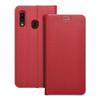 Etui z klapką na Samsung A20e Luna Book Carbon czerwone