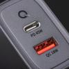 Ładowarka sieciowa do telefonu Forcell F-Energy GaN USB C + USB A QC4.0 PD 4A 45W VT-39 szara