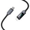 Kabel USB C do Lightning Hoco PD 27W z wyświetlaczem 1 m X112 czarny