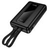 Powerbank 20000 mAh QC PD 22,5W z wbudowanymi kablami USB C + Lightning Hoco J162A czarny