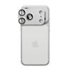 Szkło hartowane na aparat do iPhone 17 PRO AR+AF Full Metal srebrne