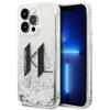 KARL LAGERFELD futerał do IPHONE 14 Pro KLHCP14LLBKLCS (Liguid Glitter Big KL Logo) srebrny