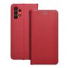 Etui z klapką na Samsung A13 4G Luna Book Carbon czerwone