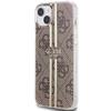 GUESS futerał do IPHONE 15 GUHCP15SH4PSEGW (4G Gold Stripe) brązowy