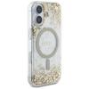 GUESS futerał do IPHONE 16 kompatybilny z MagSafe GUHMP16SRGRGED (Resin Bottom Glitter) złoty