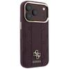 GUESS futerał do IPHONE 18 Pro/17 Pro kompatybilny z MagSafe (Stripe Peony 4G Logo) burgundy