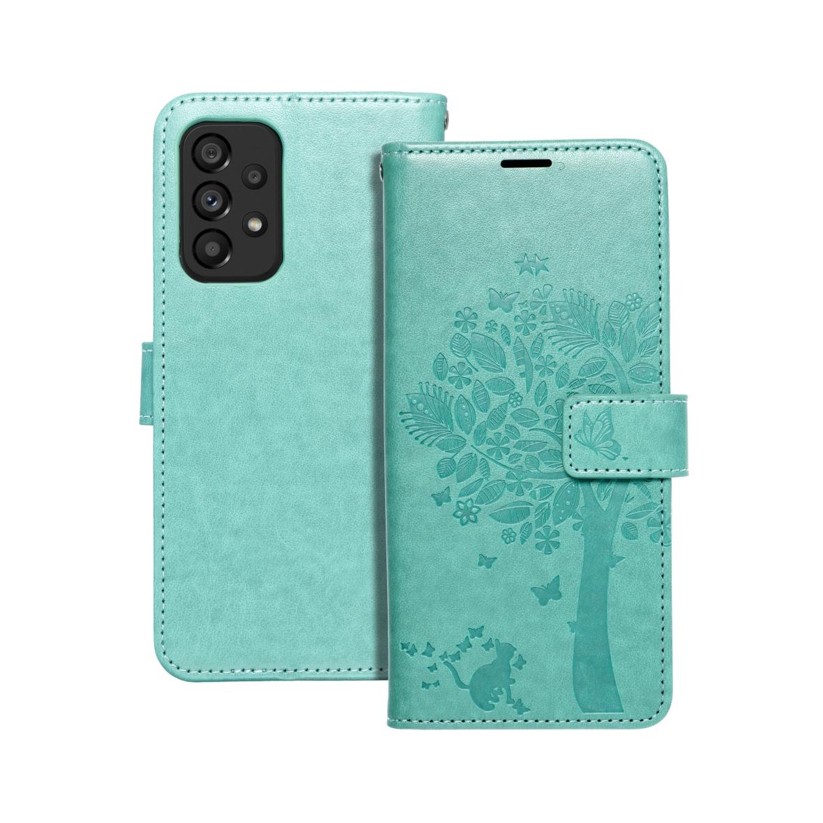 Etui z klapką na Samsung A53 5G Mezzo Book drzewo zielony
