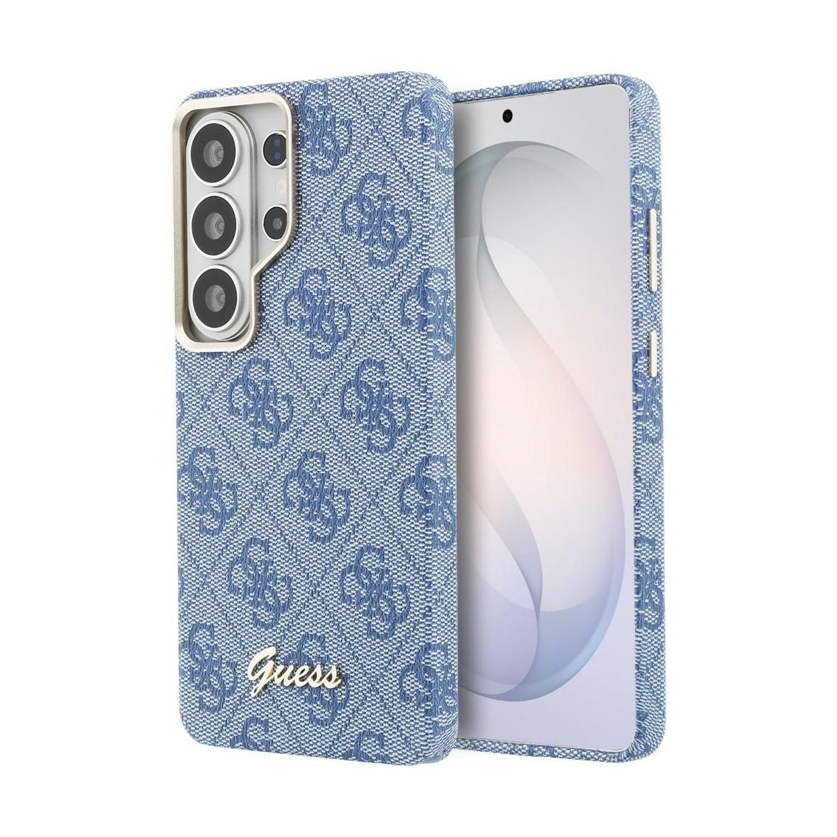 GUESS futerał do SAMSUNG S26 Ultra GUHMS26L5P4FWMSB (4G Script MagSafe) niebieski