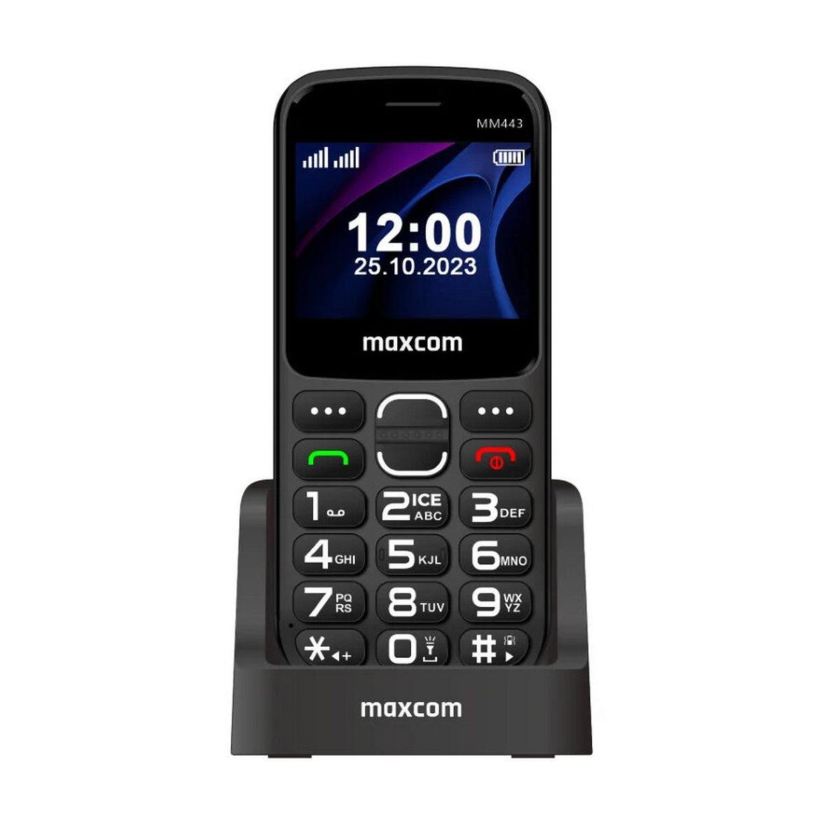 MAXCOM telefon dla seniora MM443 czarny