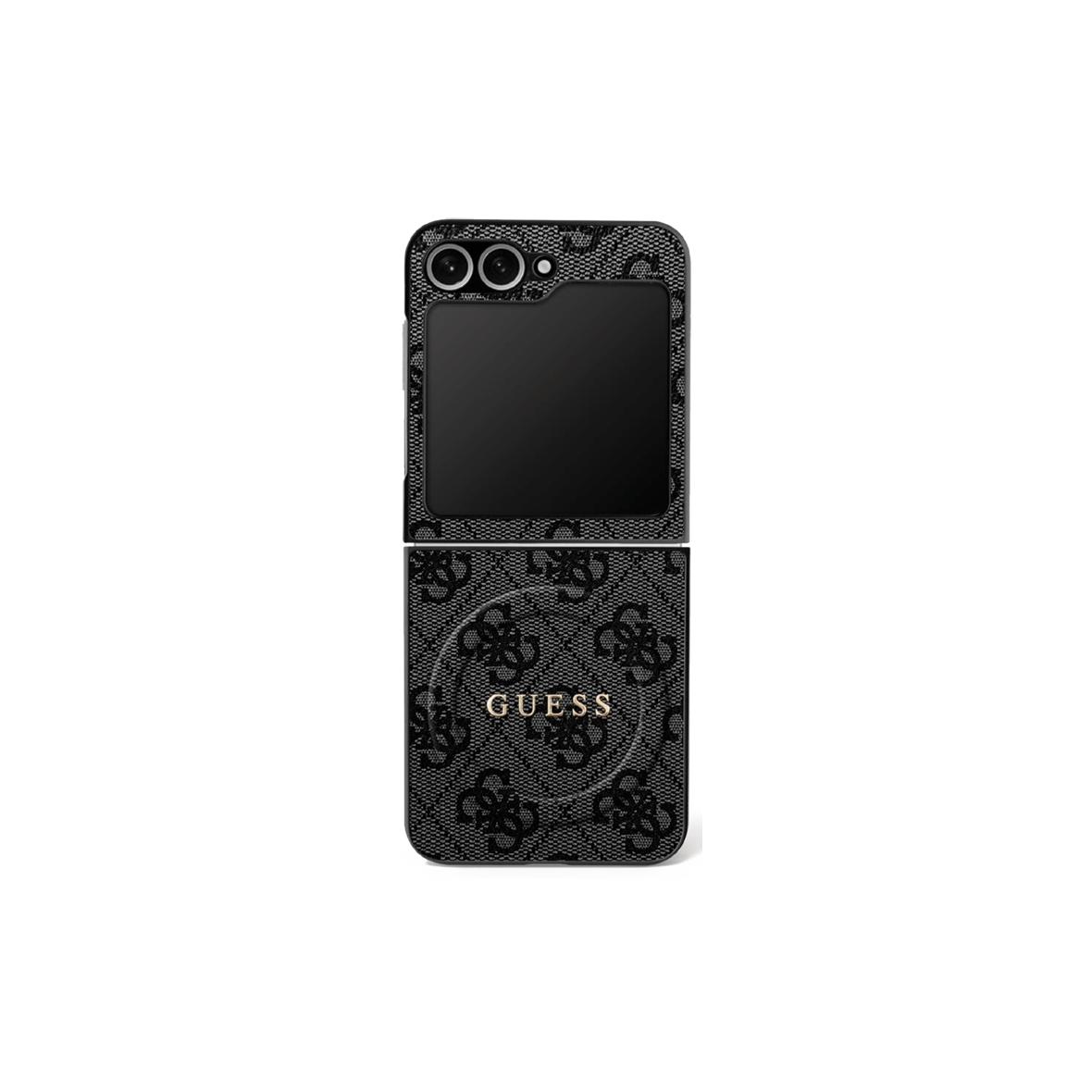 GUESS futerał do SAMSUNG Z FLIP7 kompatybilny z MagSafe GUHMZF7P4MSEGCK (Magnetic 4G PU W/ Classic) czarny