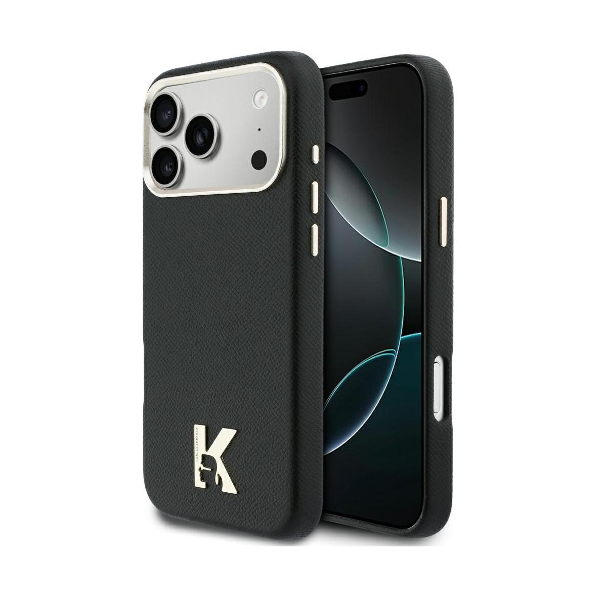 KARL LAGERFELD futerał do IPHONE 17 Pro Max kompatybilny z MagSafe KLHMP17X5PGFKHGK (PU FW W/ KHead Logo) czarny