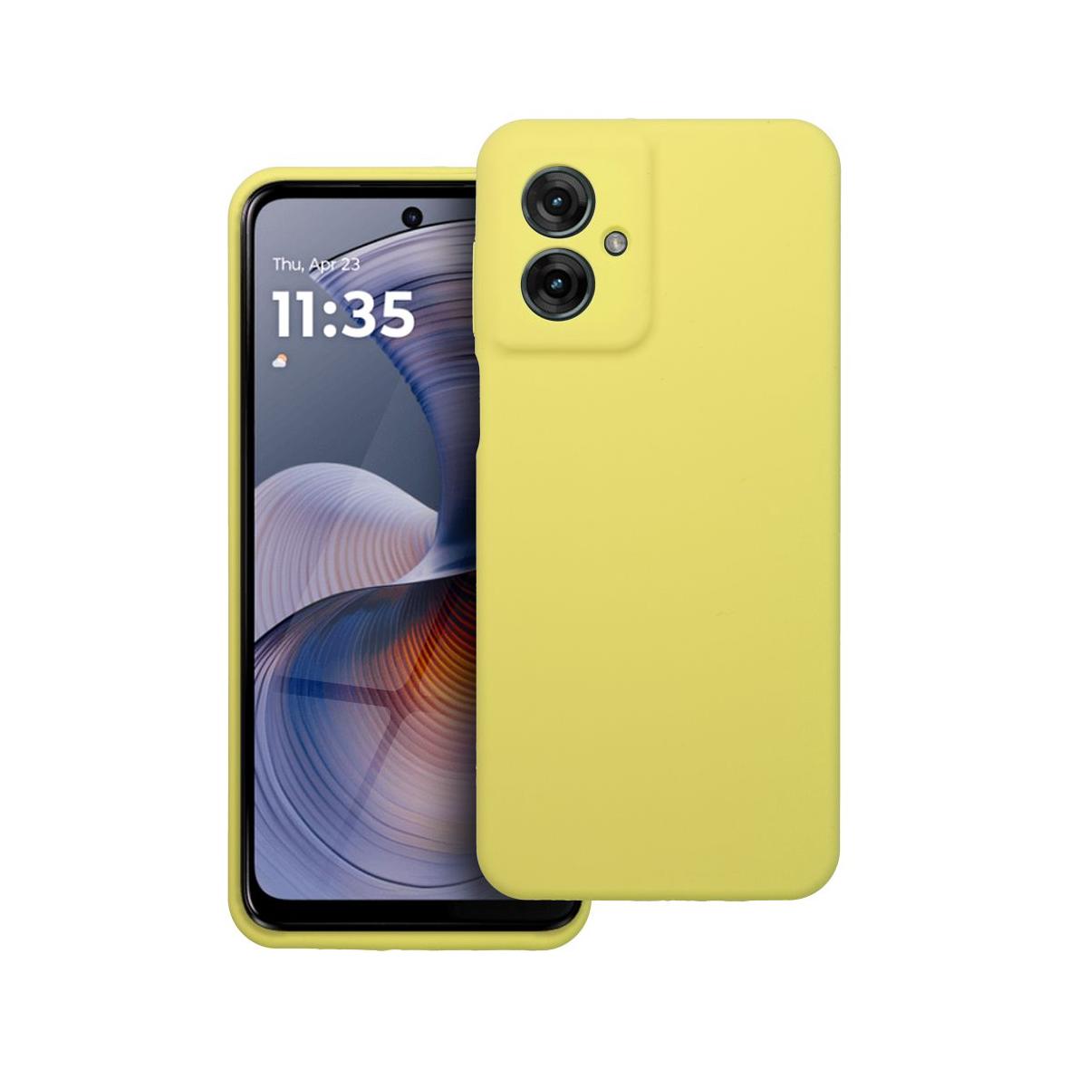 Futerał do Motorola G55 5G Silicone 2mm żółty