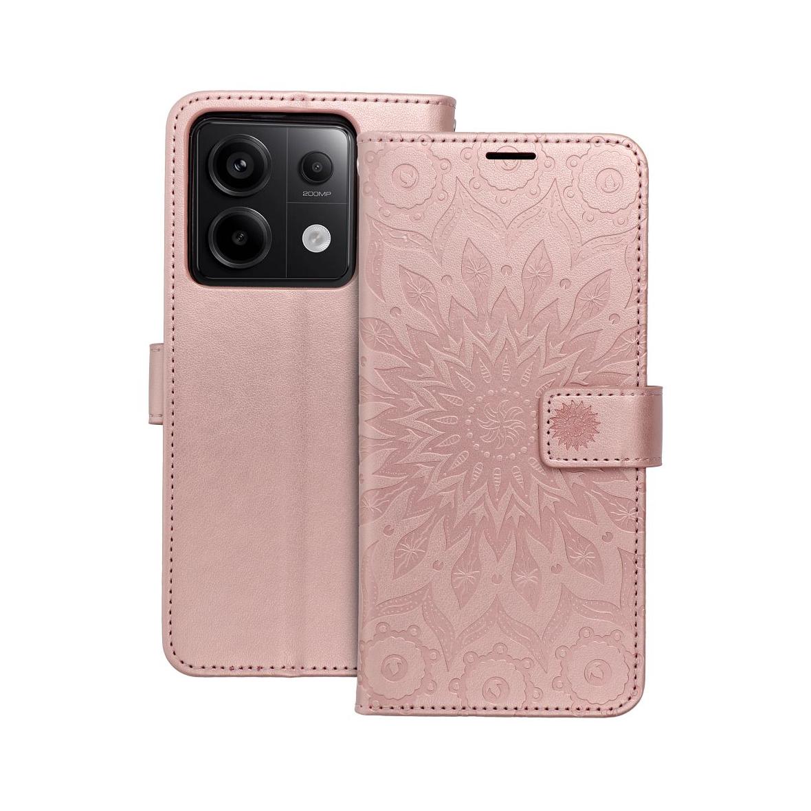 Etui z klapką na Xiaomi Redmi NOTE 13 PRO 5G Mezzo Book mandala złoto-różowe