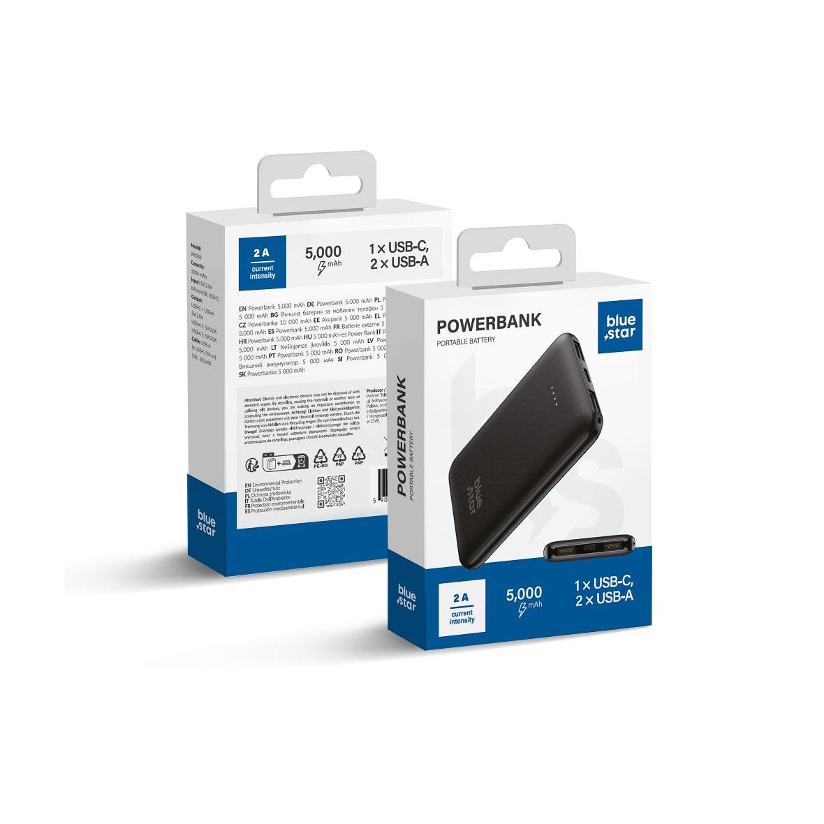 Powerbank Blue Star W0539 2A 5000 mAh czarny