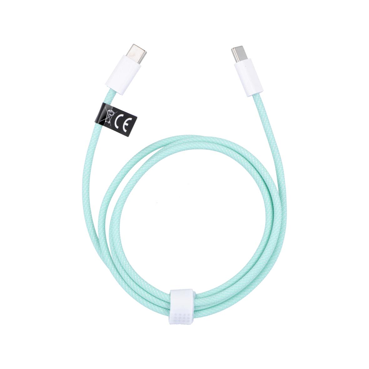Kabel USB C do USB C PD QC3.0 3A 60W 1 m C263 zielony