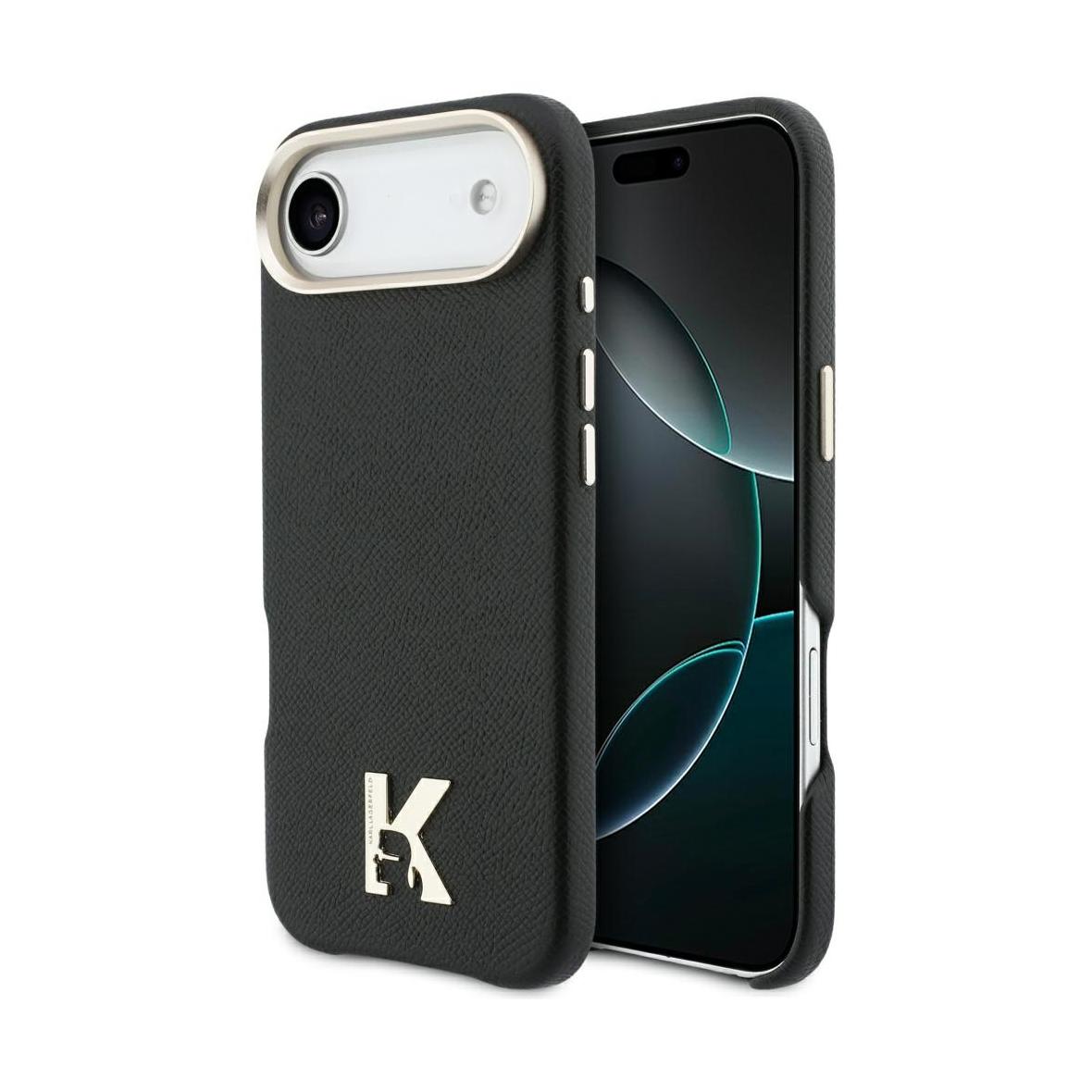 KARL LAGERFELD futerał do IPHONE 17 Air kompatybilny z MagSafe KLHMP17M5PGFKHGK (PU FW W/ KHead Logo) czarny