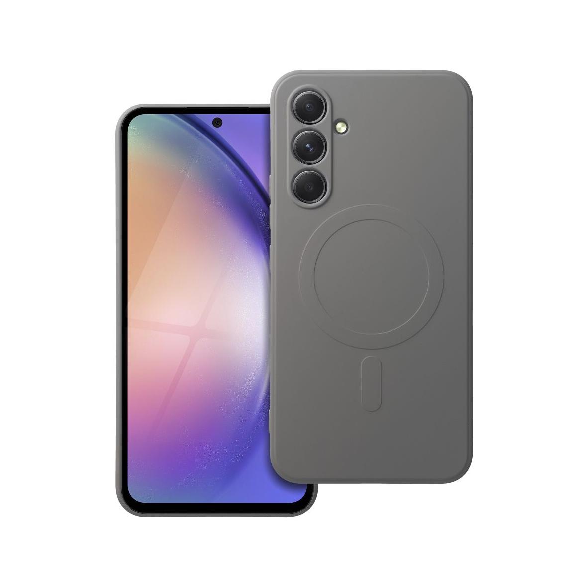 Futerał do Samsung A54 Silicone Mag Cover zgodny z MagSafe tytanowy szary