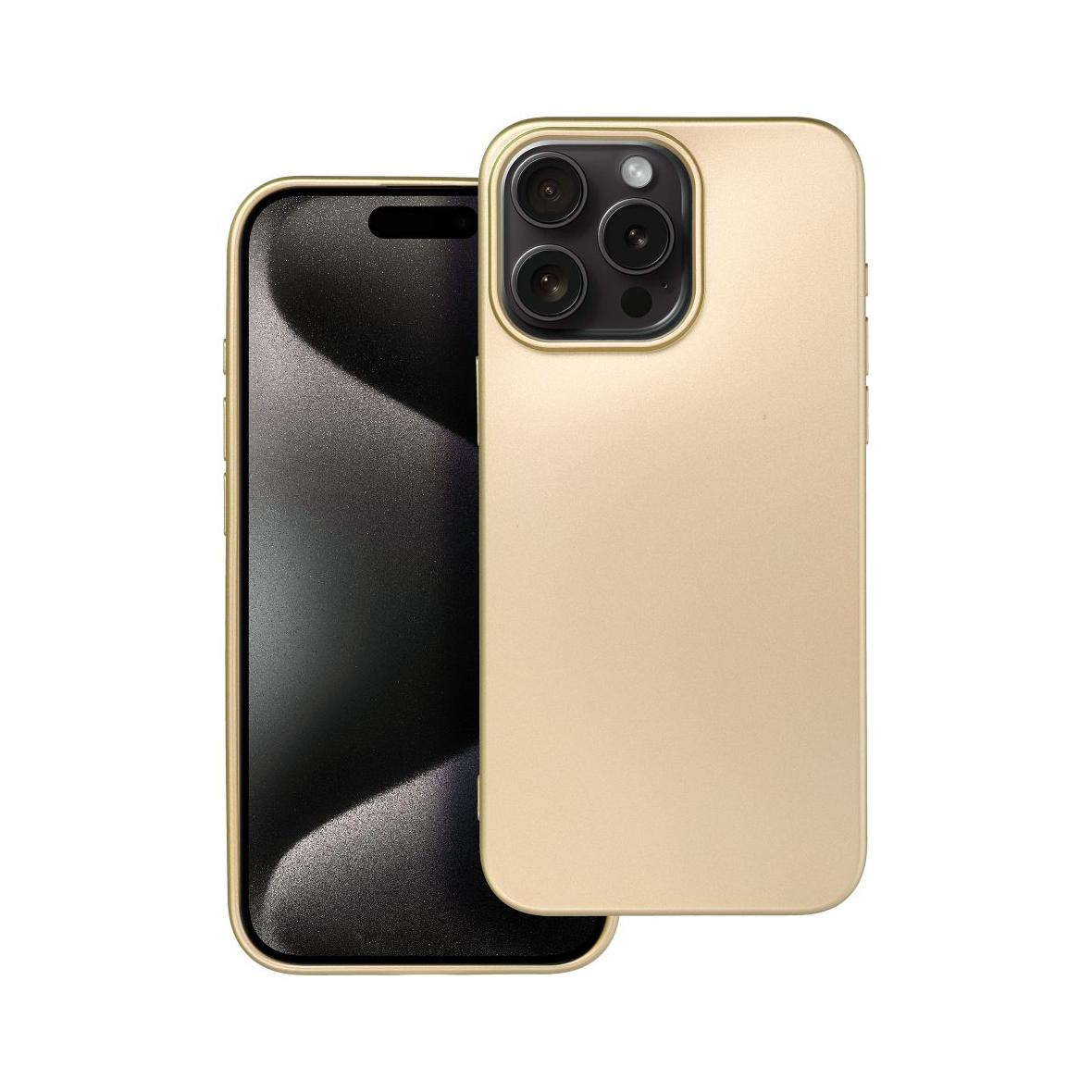 Futerał do iPhone 15 PRO MAX Metallic złoty