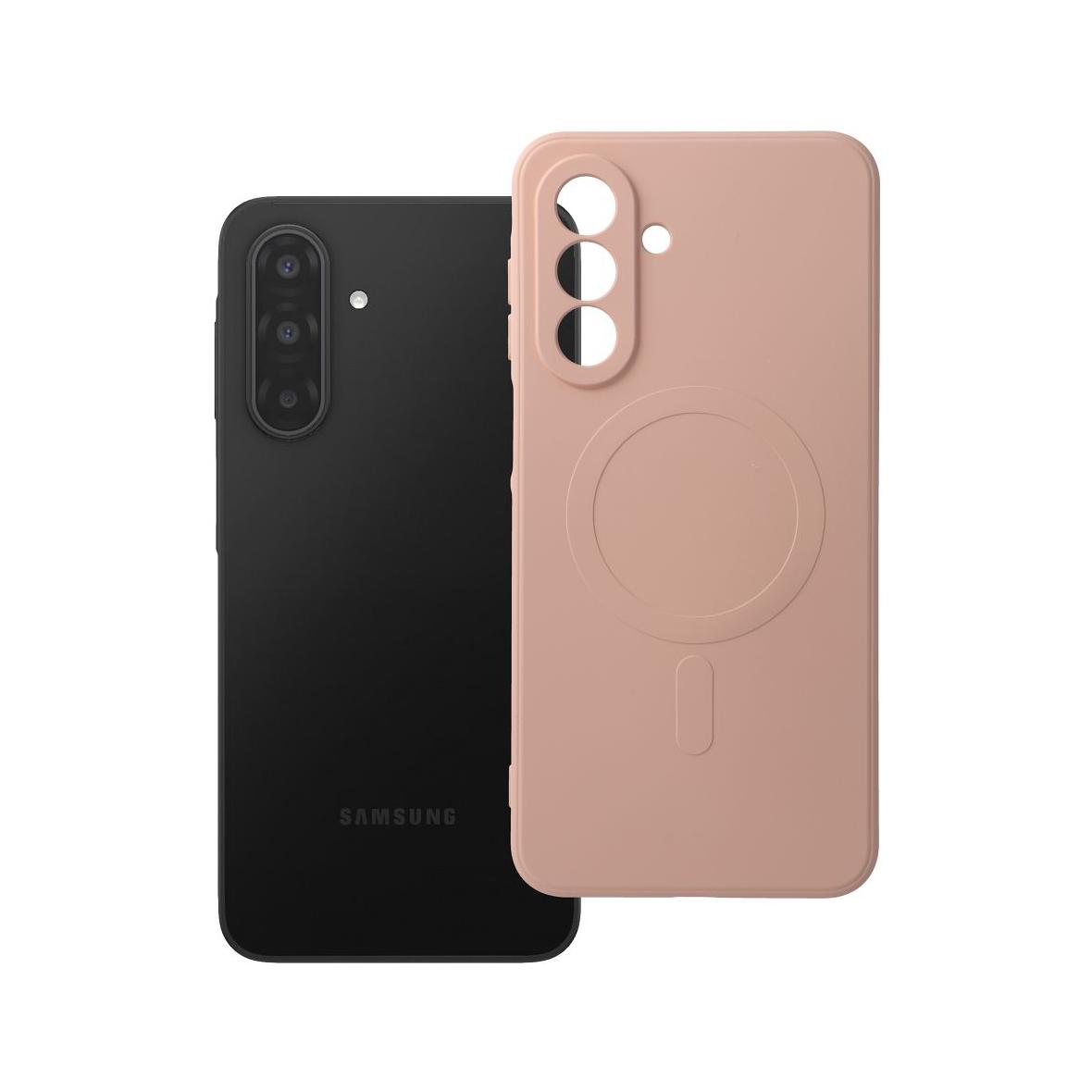 Futerał do Samsung A17 Silicone Mag Cover zgodny z MagSafe różowy