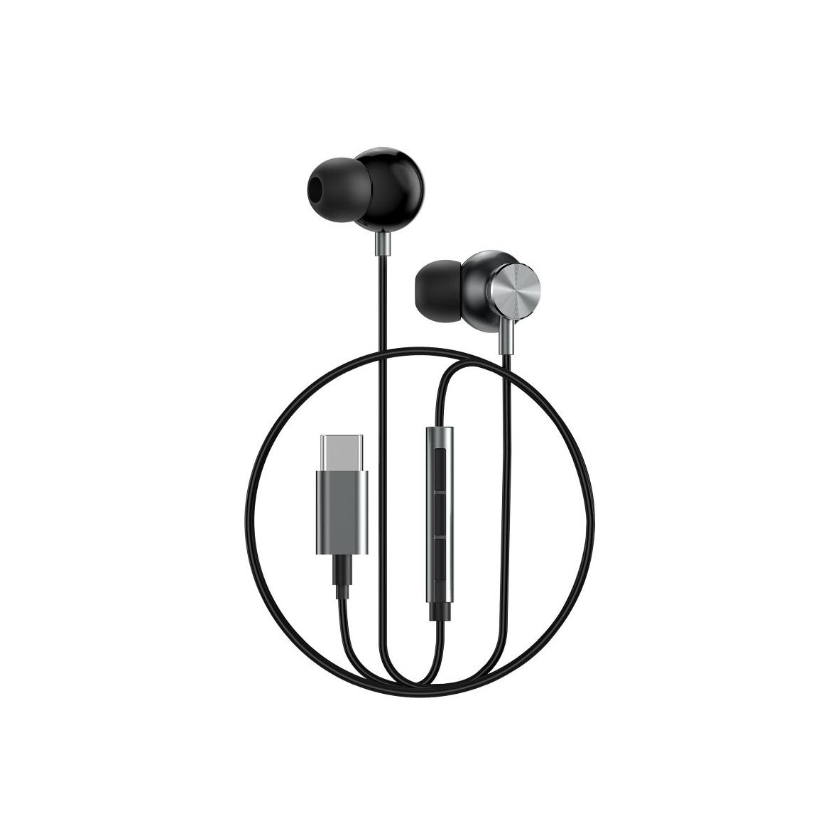 WiWU - Słuchawki stereo na kablu EB315 USB C (DAC) - szare