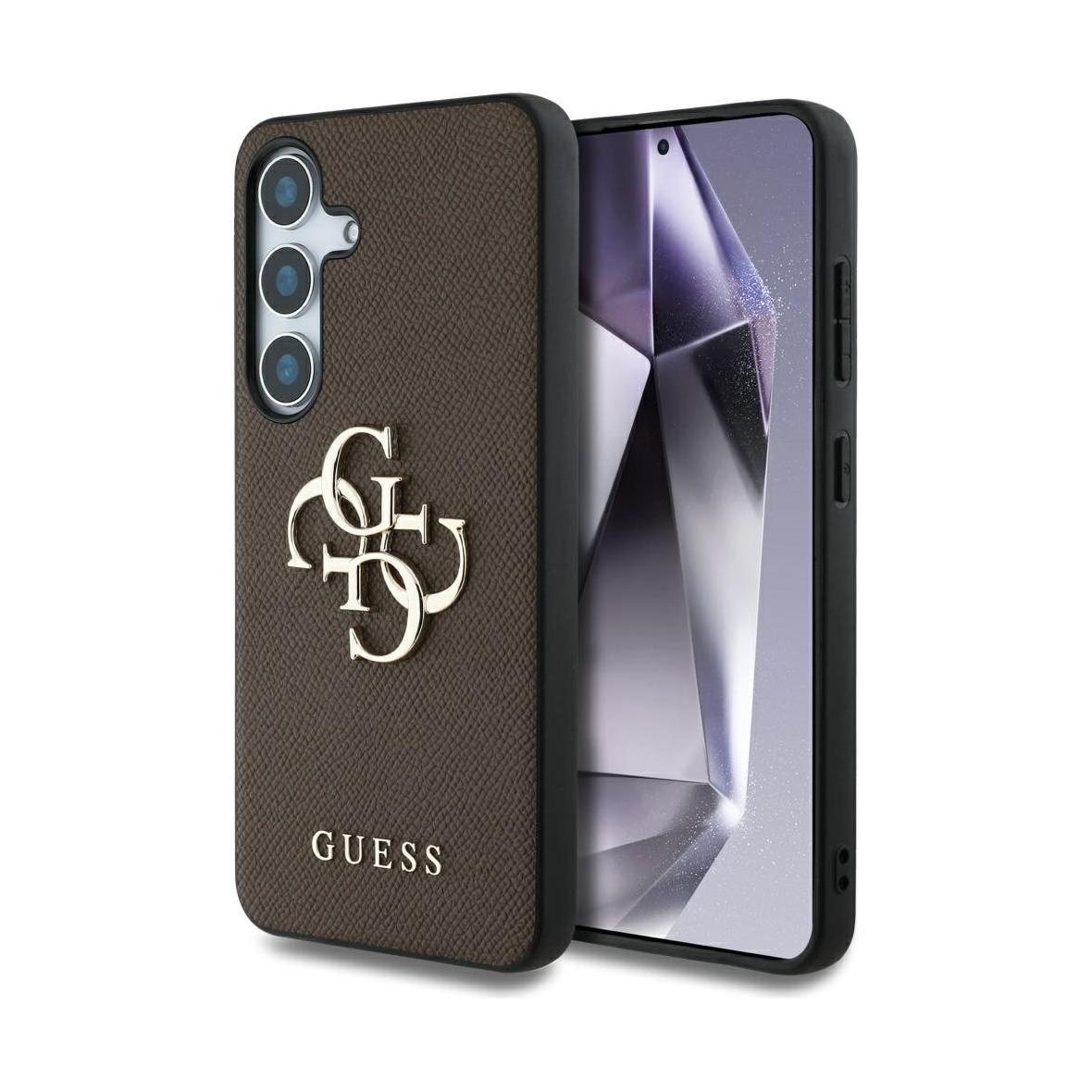 GUESS futerał do SAMSUNG S25 Plus GUHCS25MPGT4MBW (PU Grained Big 4G and Classic Logo) brązowy