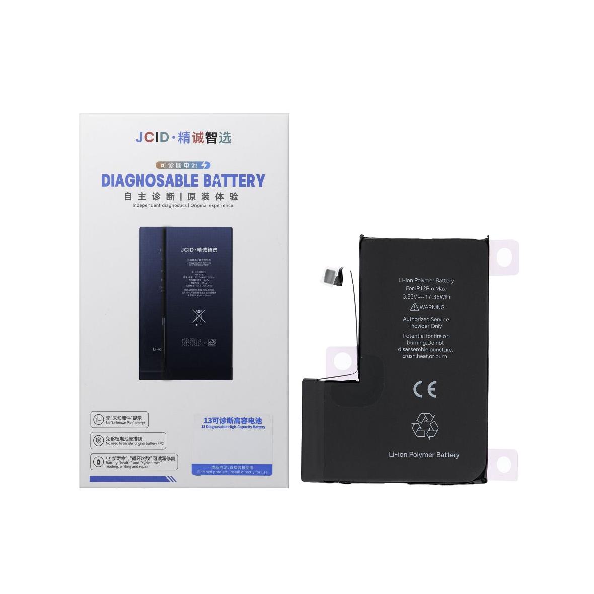 JCID Bateria z możliwością przypisania jako USED do iPhone 12 Pro Max 4530 mAh (zwiększona pojemność)