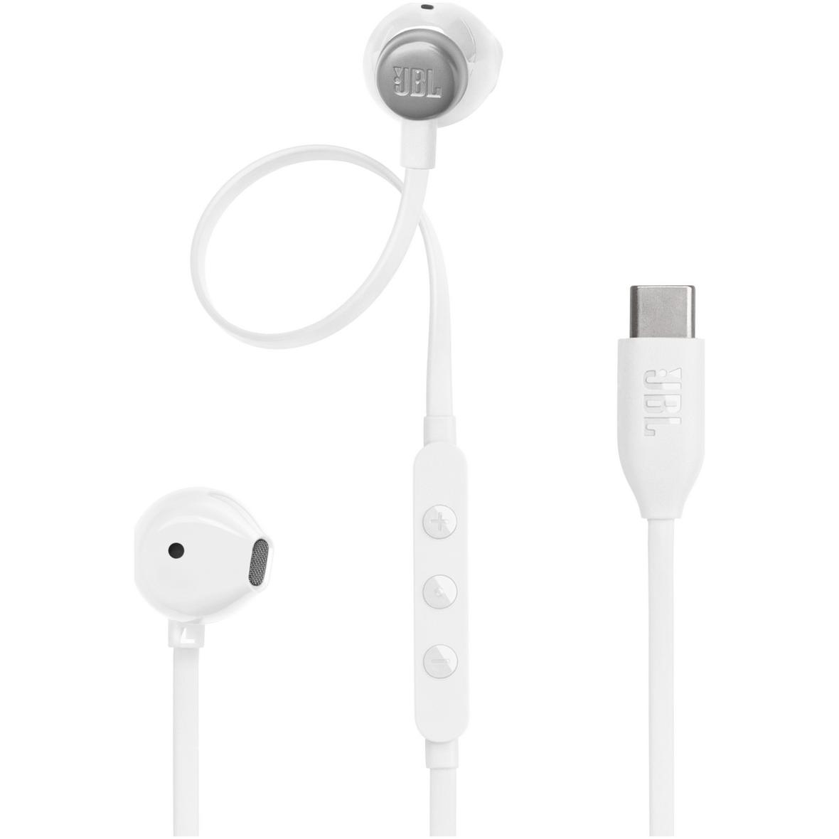 Słuchawki przewodowe douszne USB C JBL 305C białe