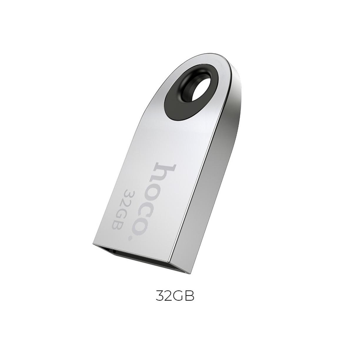 Pendrive 32GB USB 2.0 (USB A) Hoco mini UD9 srebrny