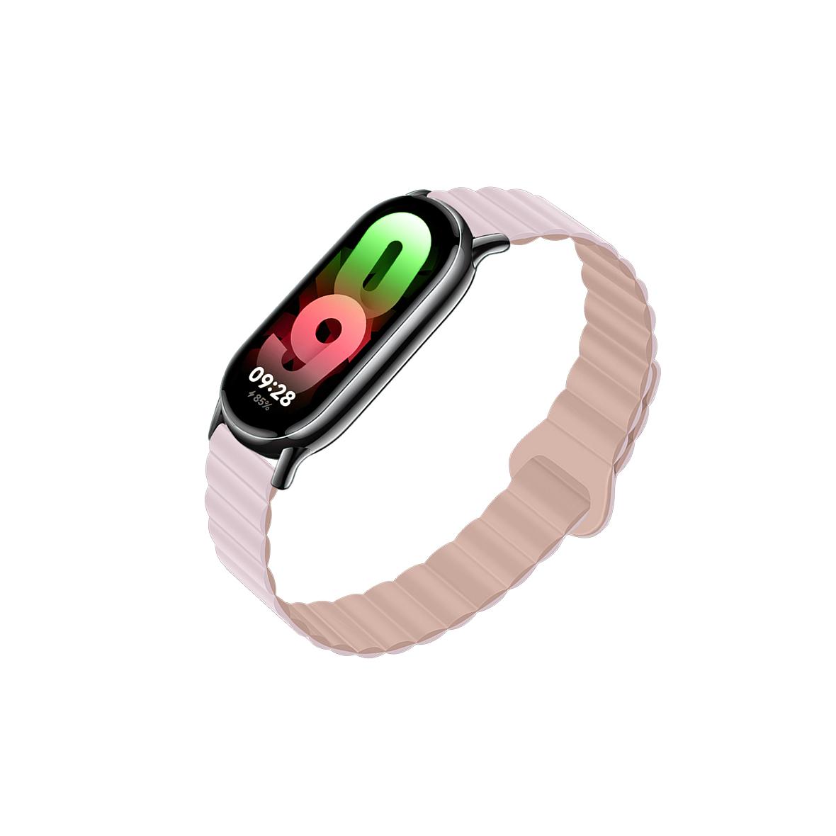 Pasek do Mi Band 8 Xiaomi Forcell F-Design FX8 sprzączka silikon pudrowo szary