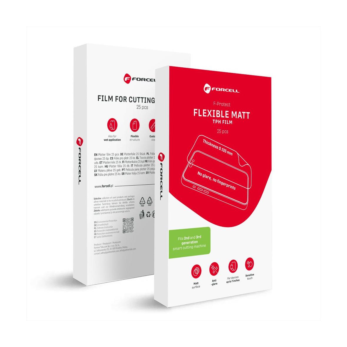 Folia do cięcia do plotera 2 i 3 gen. Forcell F-Protect Flexible MATT 196 x 125 mm 25 sztuk