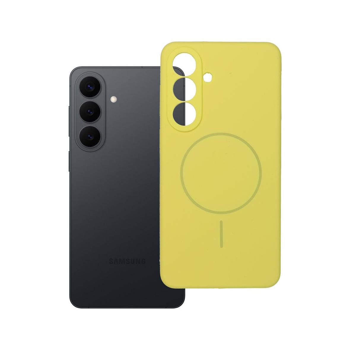 Futerał do Samsung S26 PLUS Silicone 2mm zgodny z MagSafe żółty