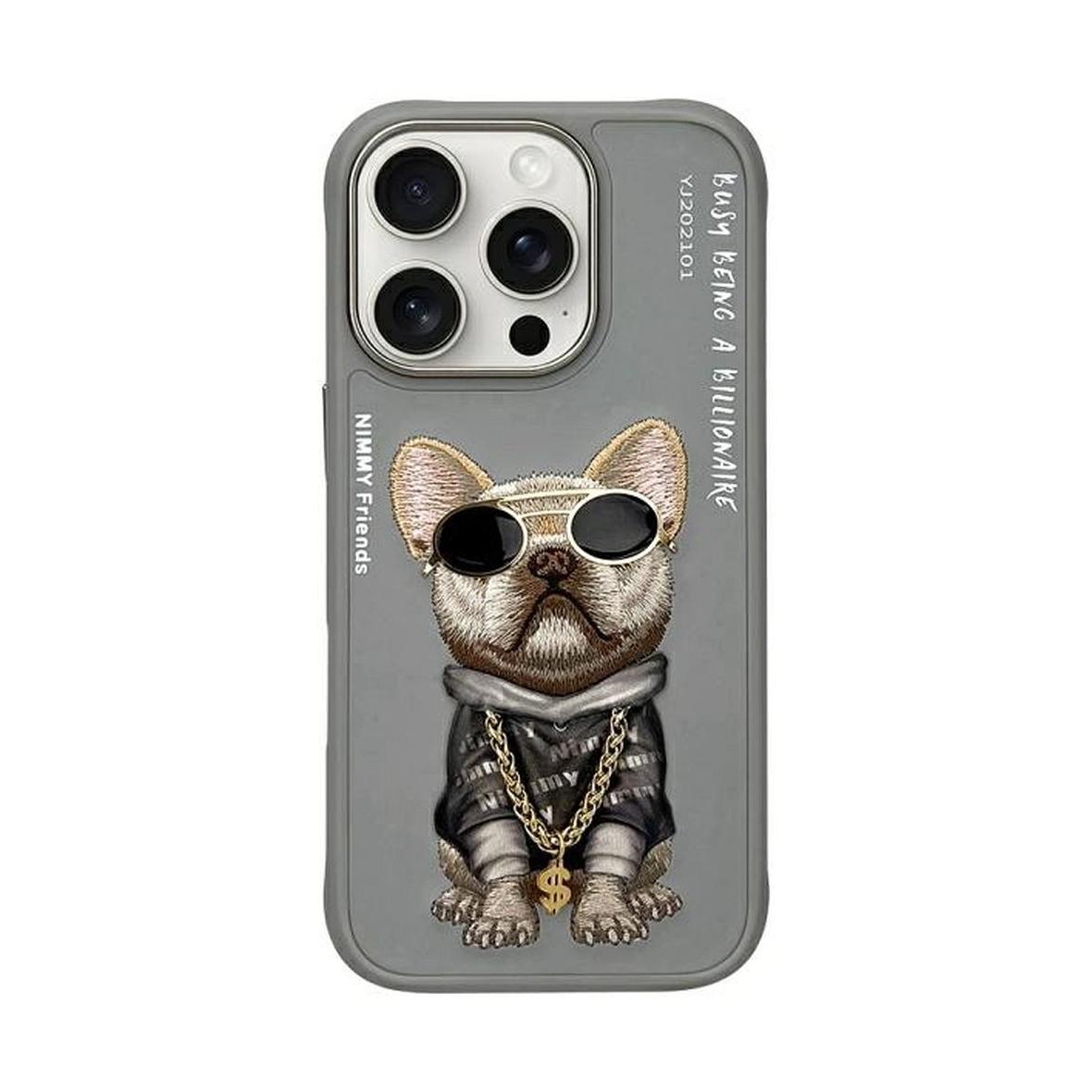 NIMMY futerał GLASSES COOL DOG do IPHONE 16 Pro szary