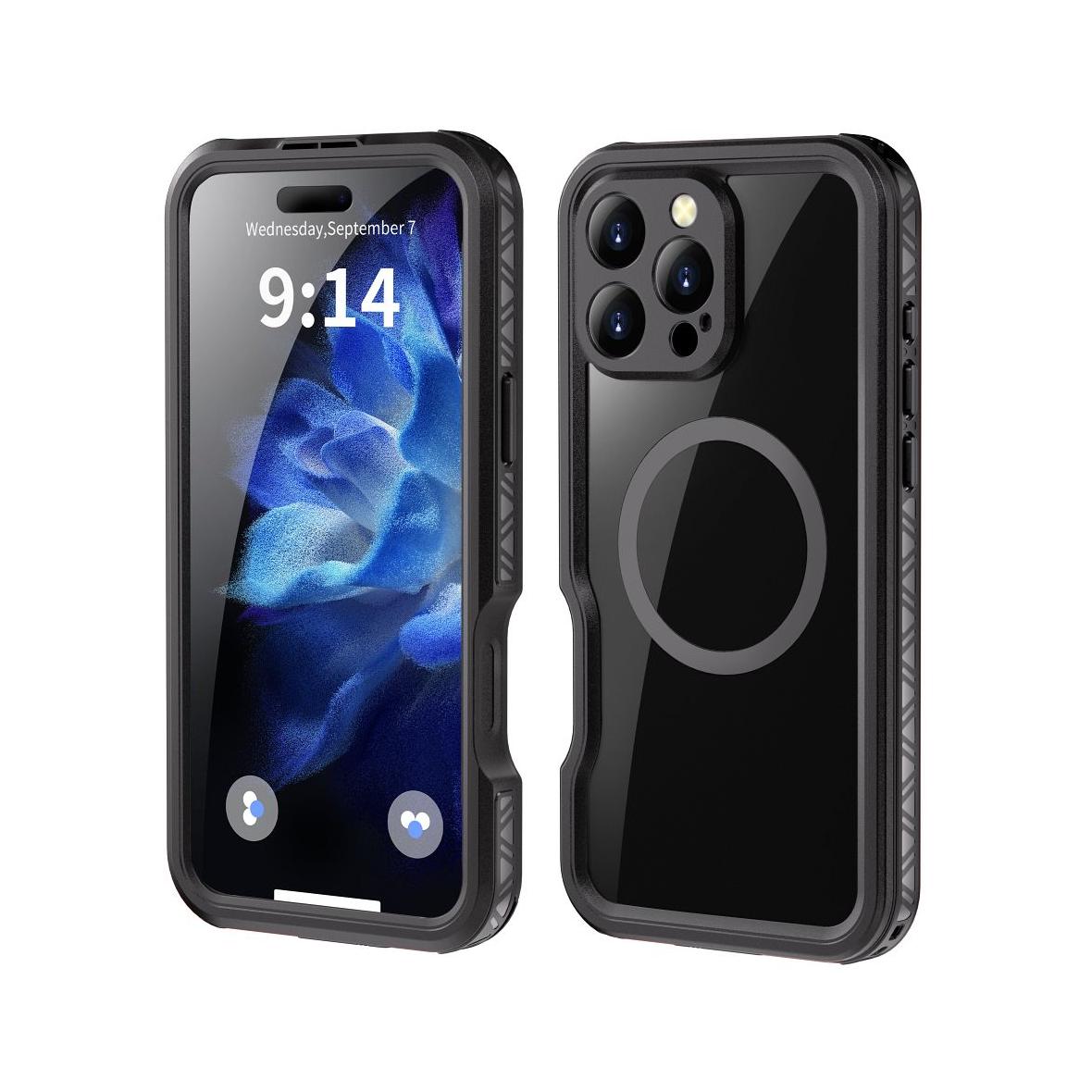 Futerał do iPhone 16 PRO MAX Shellbox GT wodoodporny zgodny z MagSafe czarny