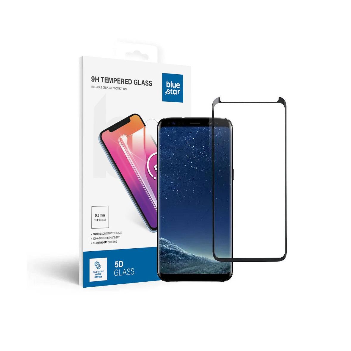 Szkło hartowane do Samsung Galaxy S8 (full glue / case friendly) Blue Star 5D czarne