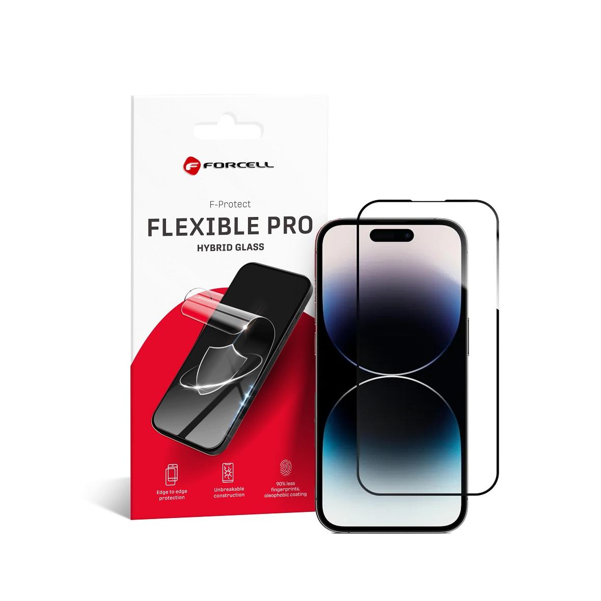 Szkło hybrydowe do iPhone 14 PRO Forcell Flexible 5D czarne
