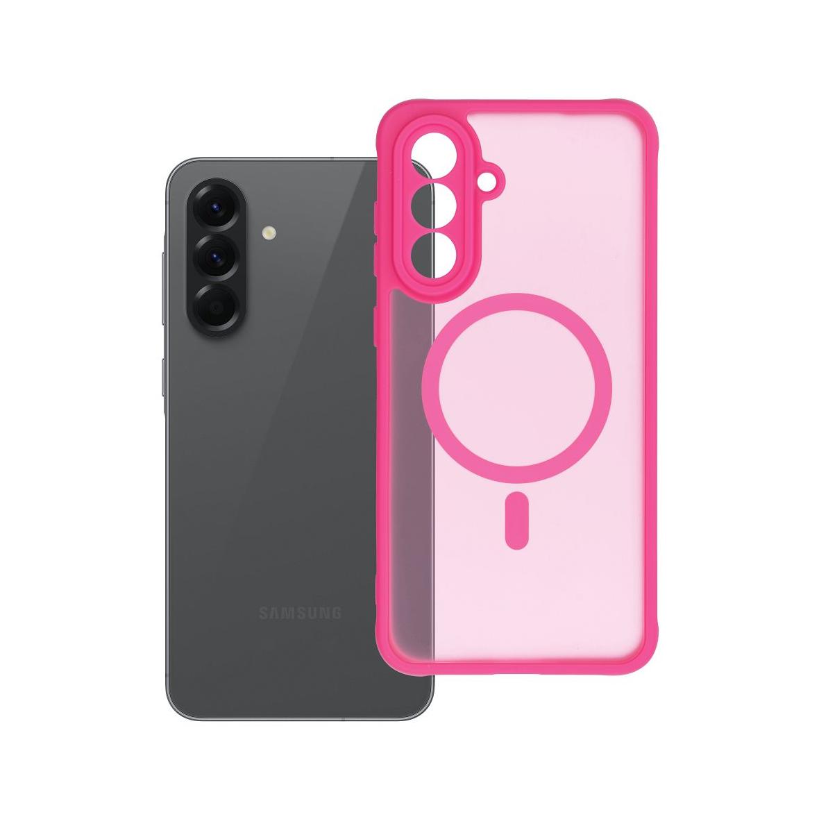 Futerał do Samsung A56 Full Matte Mag Cover zgodny z MagSafe różowy