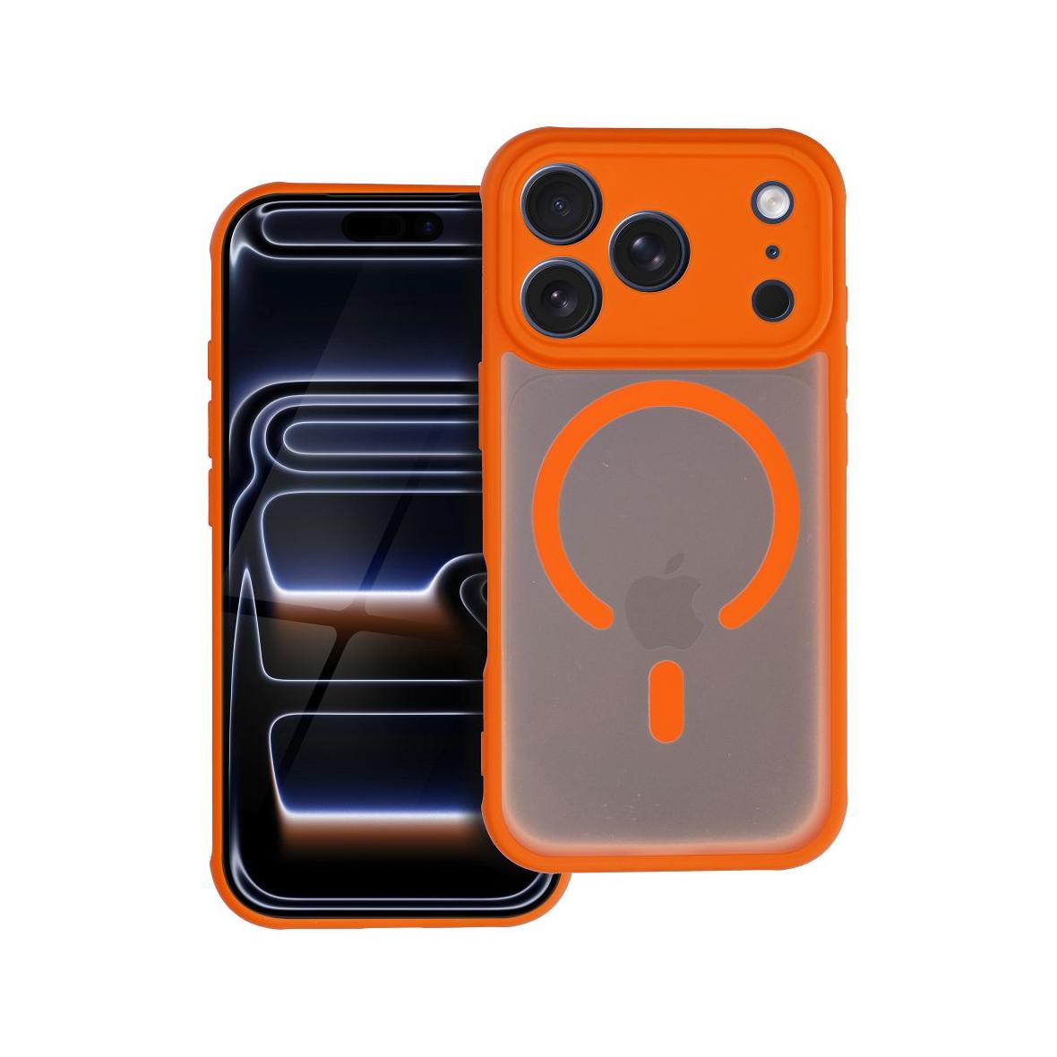 Futerał do iPhone 17 AIR Full Matte Mag Cover zgodny z MagSafe pomarańczowy