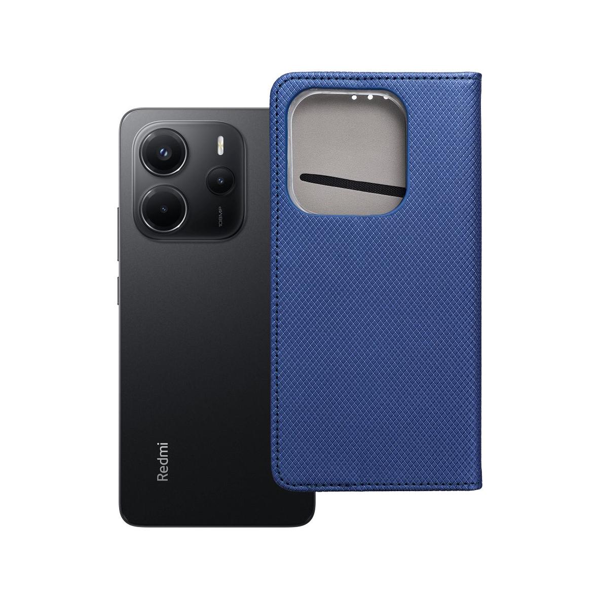 Kabura SMART CASE Book do XIAOMI Redmi Note 14 4G (GLOBAL - 163,25mm x 76,55mm x 8,16mm) granatowy
